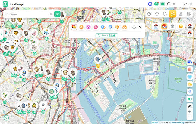 Locachangeで近くのポケモンを確認する