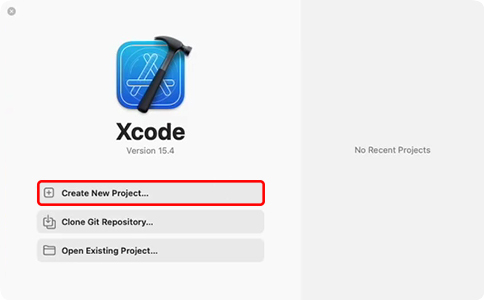 Xcodeで新しいプロジェクトを作成する