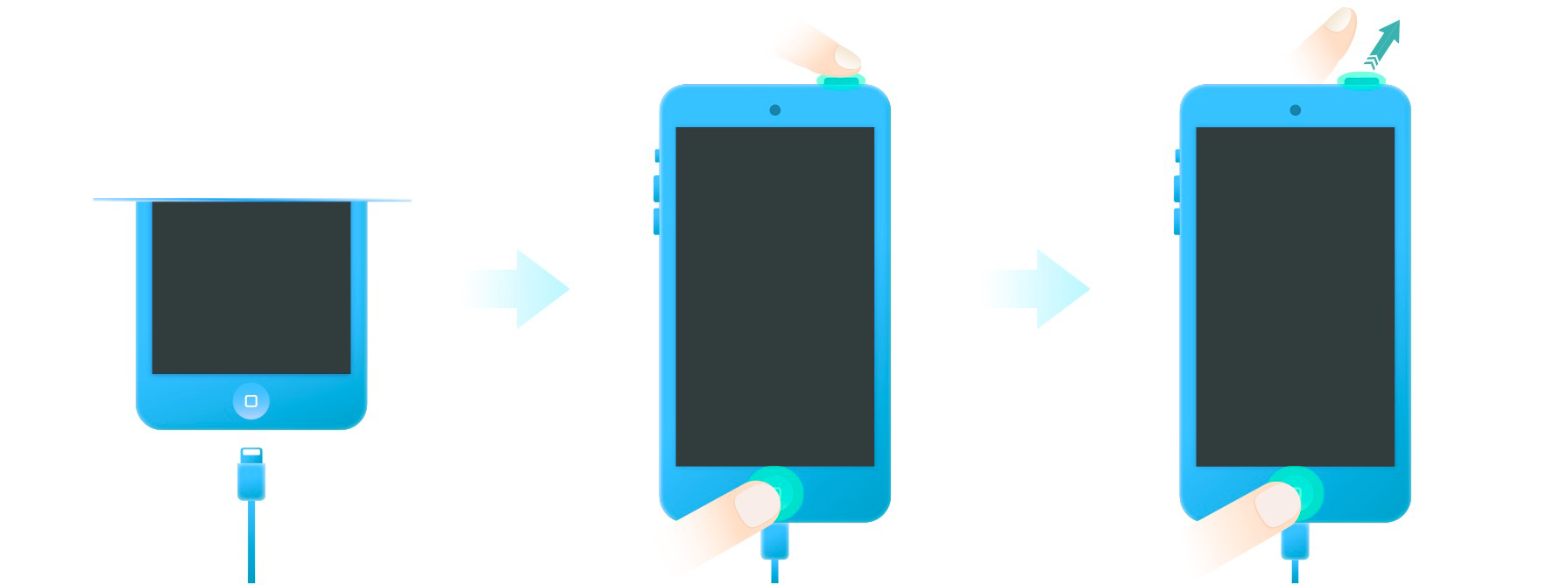 put ipod touch 6 or earlier into dfu mode