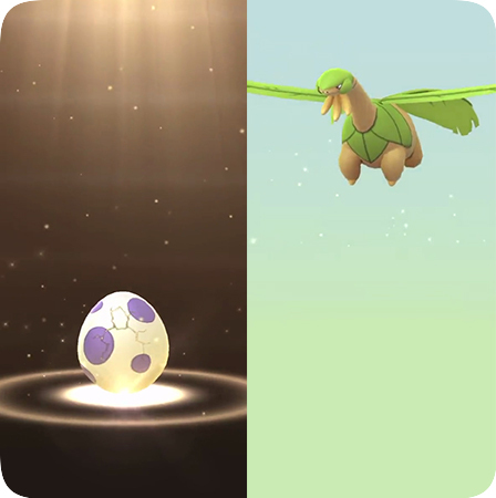 ポケモンGOでトロピウスの卵を孵化させる