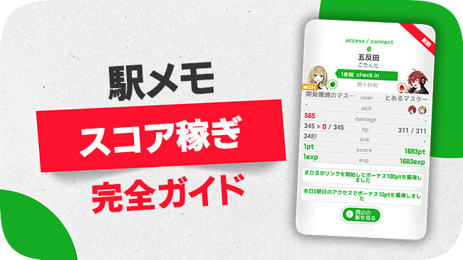 駅メモのスコアの稼ぎ方