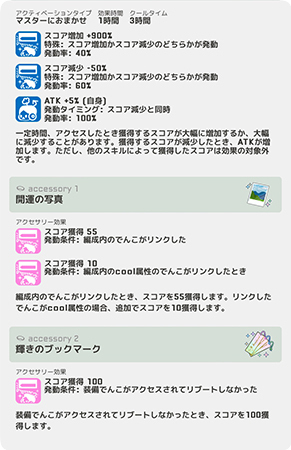 駅メモのスコア増加スキル・アクセサリー
