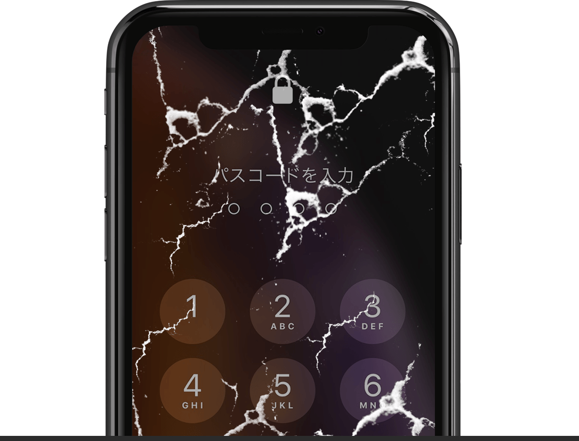 画面が割れたiphoneをロック解除